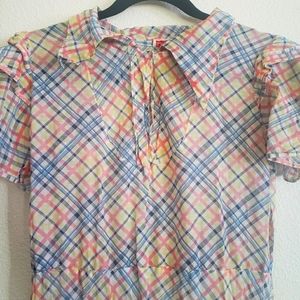 Vintage Plaid Maxi Dress!